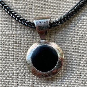 Women Necklace Black/gold Round Pendant Black Chain Fashion Jewelry